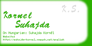 kornel suhajda business card